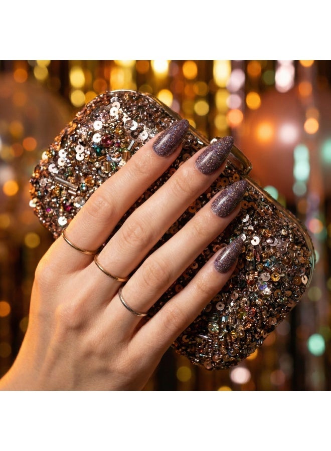Kiki Press‑On Nails – 12 PCS Glitter Almond Nails – Easy Application – Long‑Lasting & Reusable - Image 3